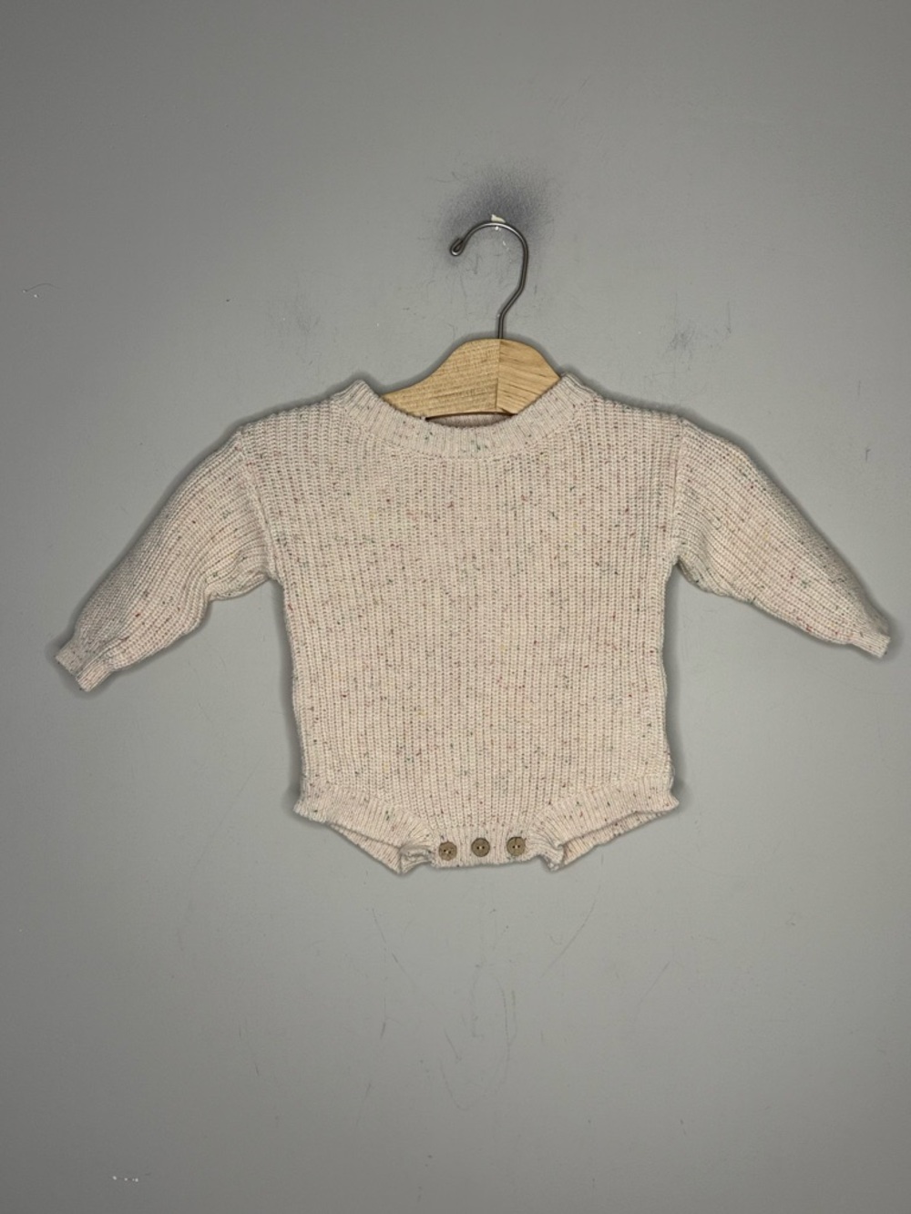 $12 ADD Reverie Threads Romper bubble confetti oat forever french knit sweater